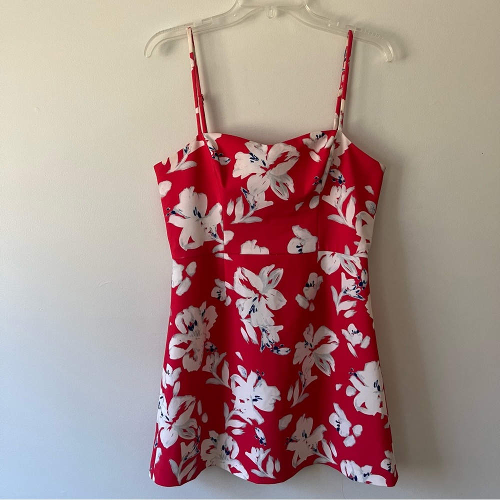 French Connection Red Floral Mini Dress